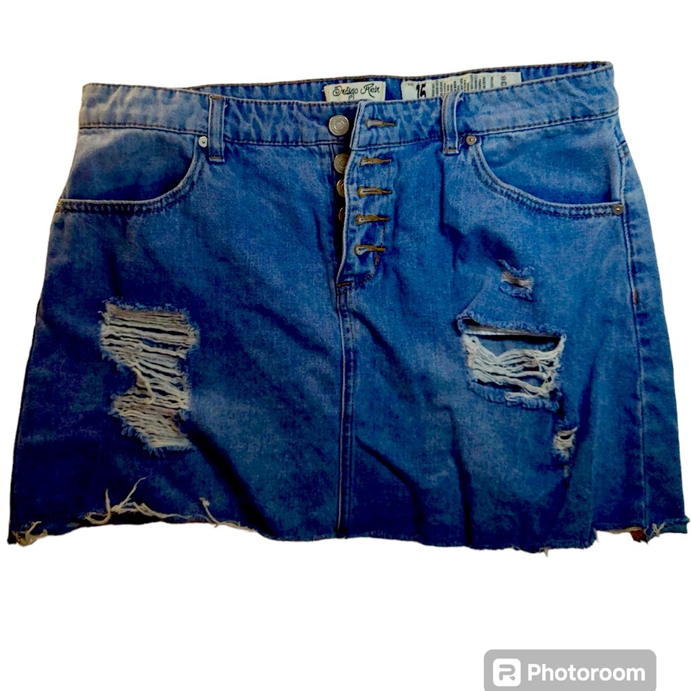 Indigo Rein Size 15 Jean Skirt